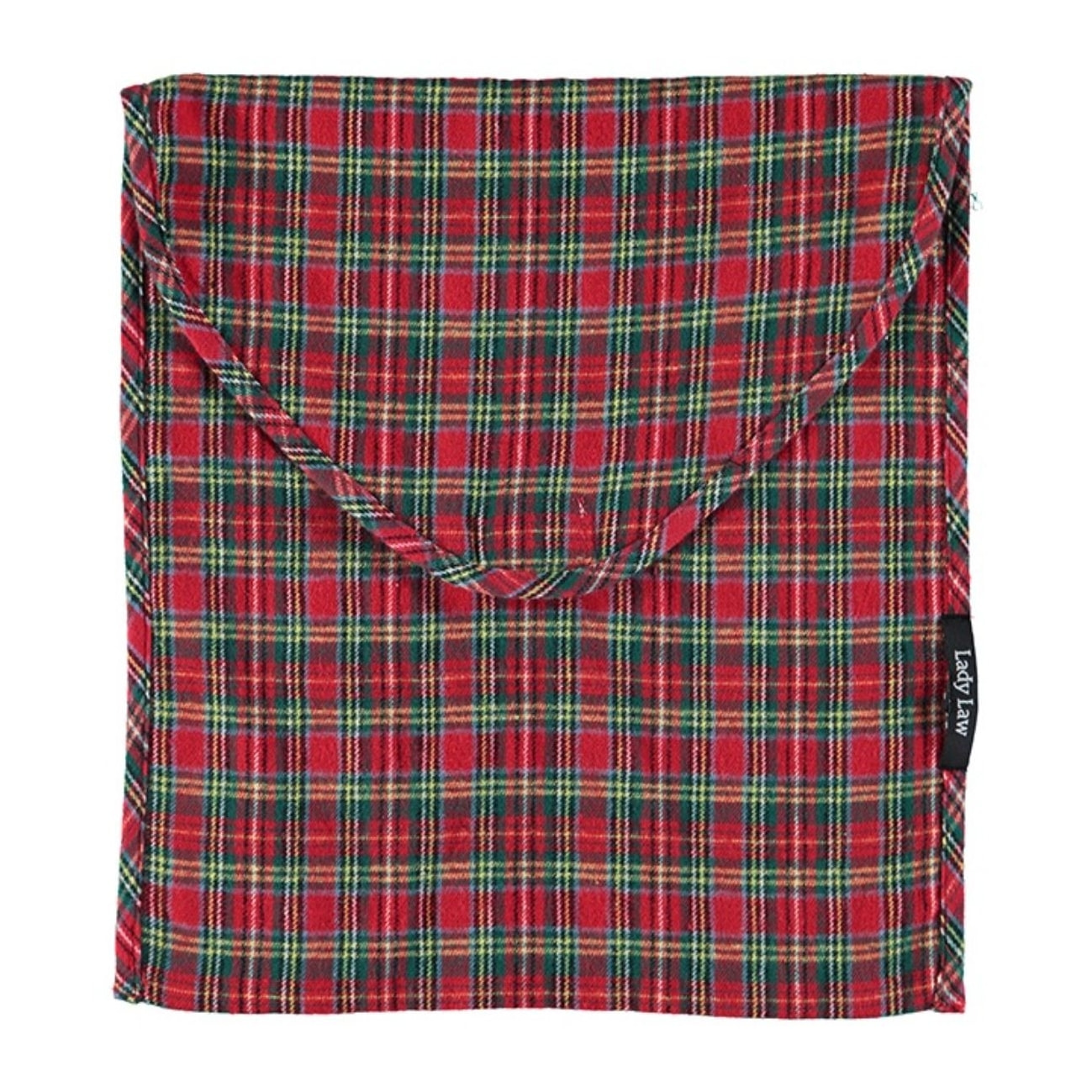 PIGIAMA DONNA flanella invernale scozzese rosso maglia bianca