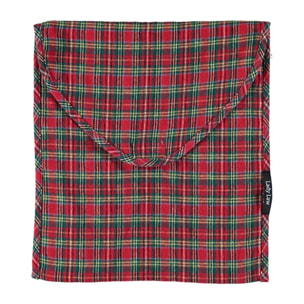PIGIAMA DONNA flanella invernale scozzese rosso maglia bianca