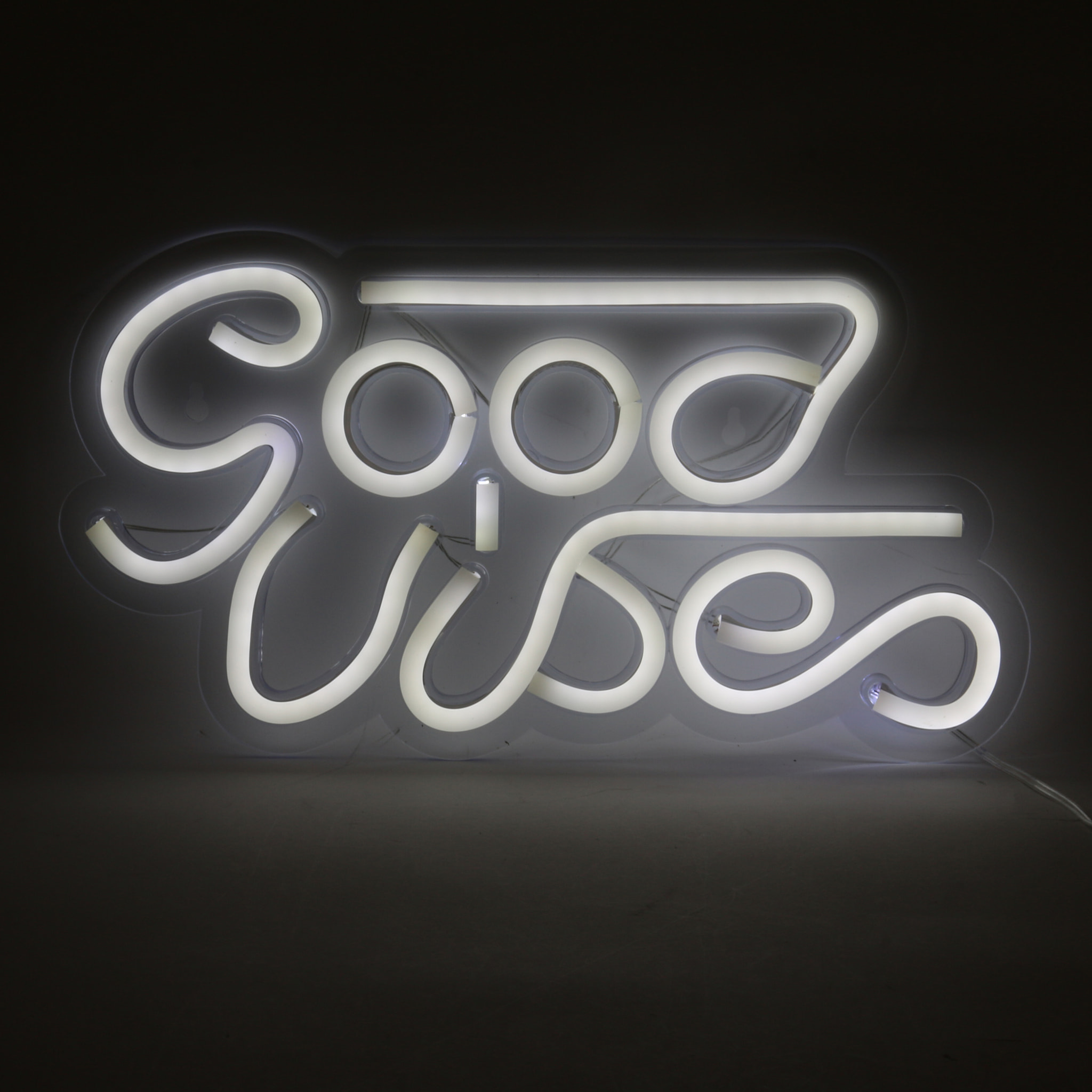 Lampe Neon - HOME DECO FACTORY - Good Vibes - USB - Blanc