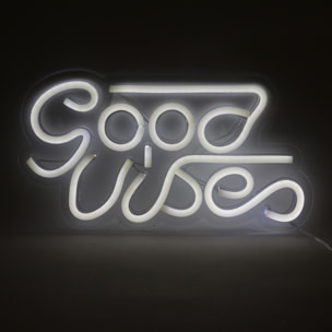 Lampe Neon - HOME DECO FACTORY - Good Vibes - USB - Blanc