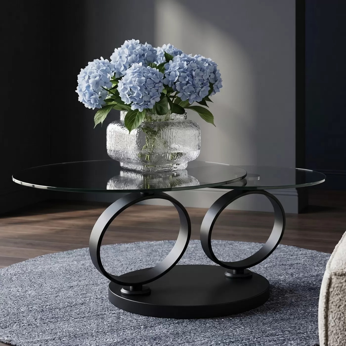 Table basse Beverly verre fumé Kare Design