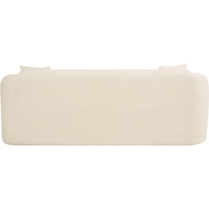 Canapé droit fixe en tissu "Ondine" - 3 places - Beige