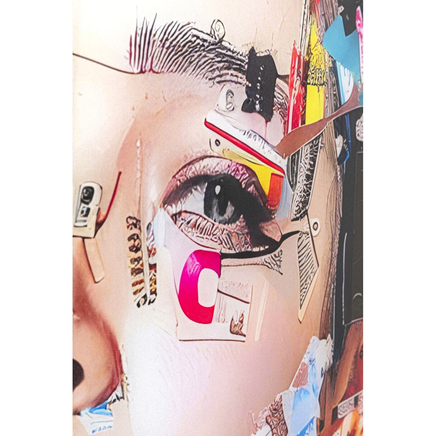 Tableau en verre femme artistique profil 80x120cm Kare Design