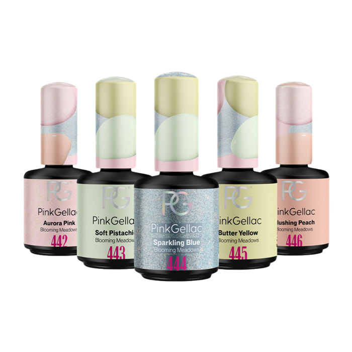 Set vernis semi-permanent - Blooming Meadows - 5x 15 ml