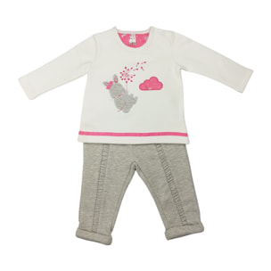 SET 2 PZ LATTE FUCSIA CONIGILETTA