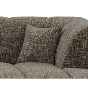 Curtis - canapé d'angle droit 4 places sans accoudoir en tissu texturé - Vert Olive