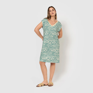 Vestido corto soft guiomar agua marina