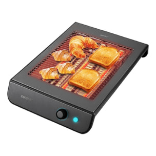 Cecotec Turbo EasyToast InoxDark Horizontal Flat Toaster. For all types of Bread