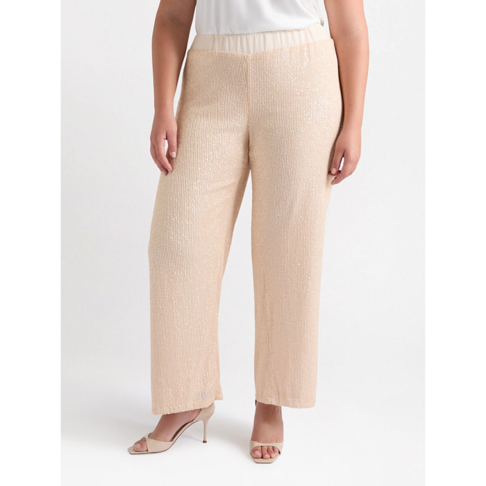 Fiorella Rubino - Pantaloni in paillettes - Beige