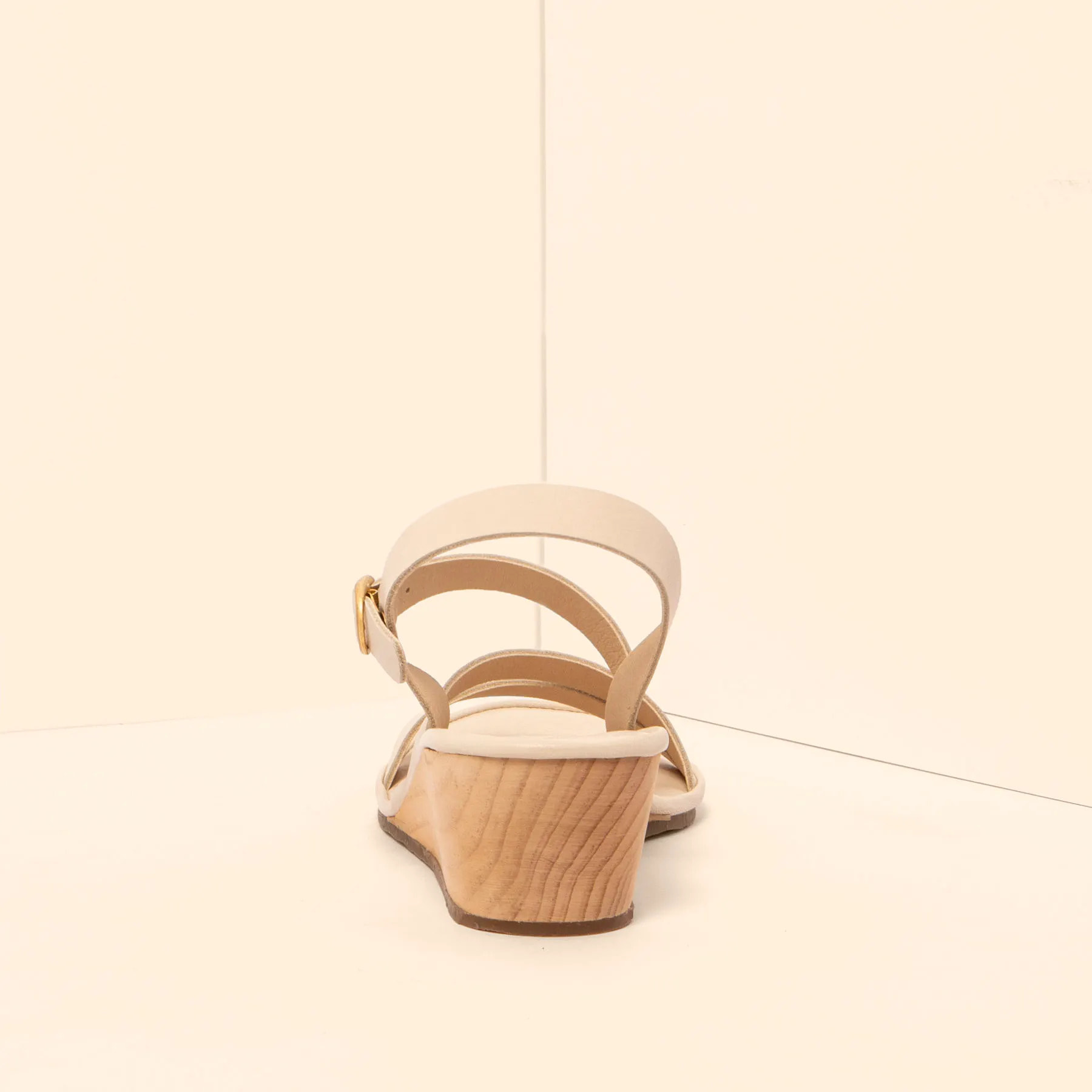 Sandalias con tacón N852 SOFT NAPPA CREAM/ GAIA color Cream