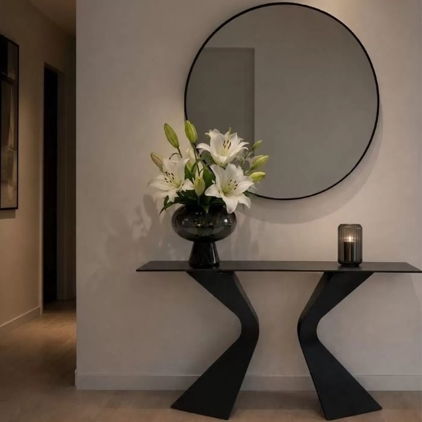 Miroir Starlet 100cm noir Kare Design