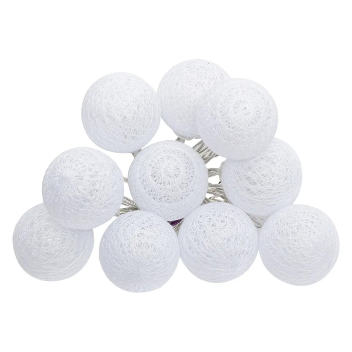 Guirlande led à pile "Tara" 10 boules lumineuses L165cm