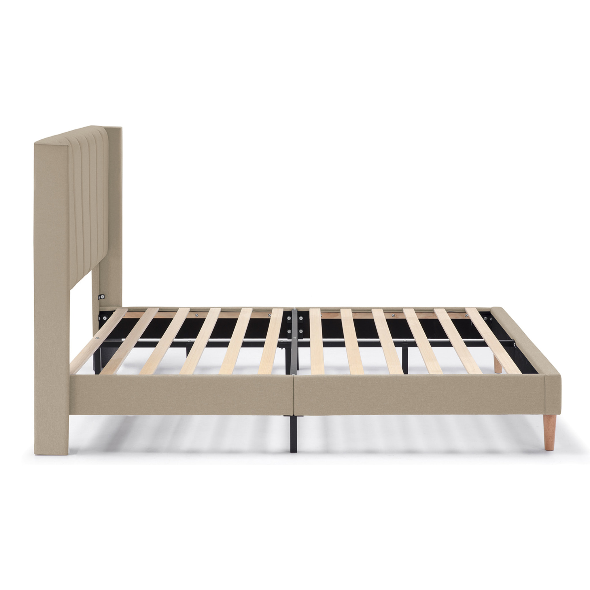 Estructura de cama tapizada Noelia de 30 cm Beige