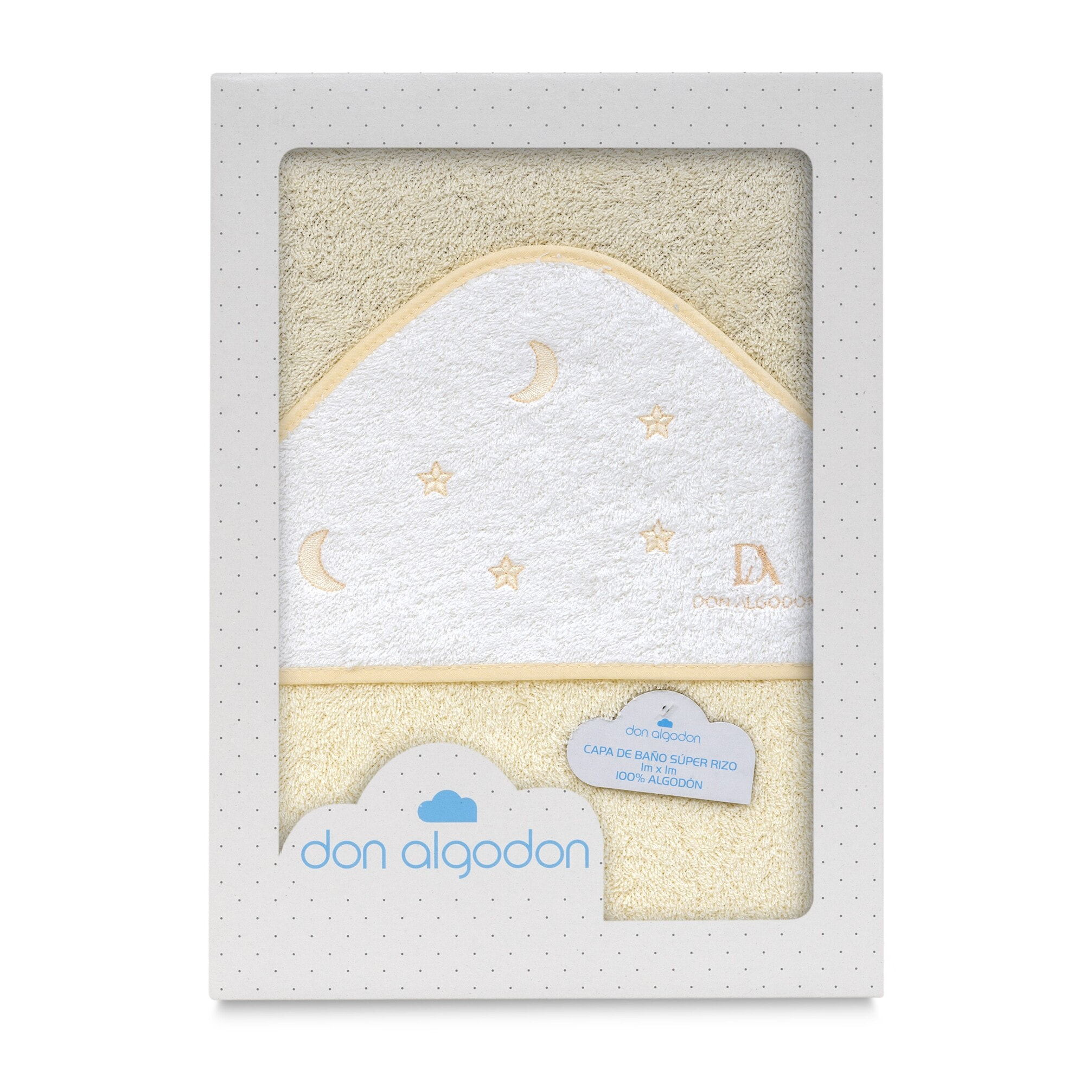 Capa de Baño 1X1  Don Algodon Estrelas Luna Beig