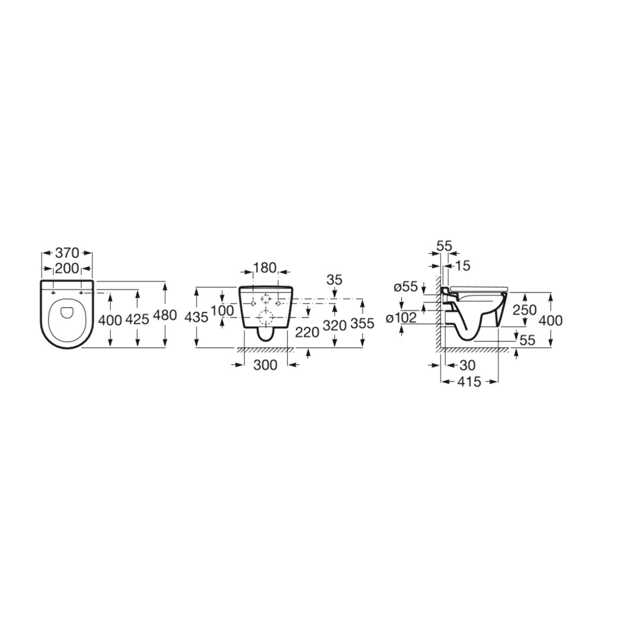 Pack WC Bati-support Geberit UP720 extra-plat + WC Roca Inspira onyx compacte sans bride + Abattant + Plaque noire chrome