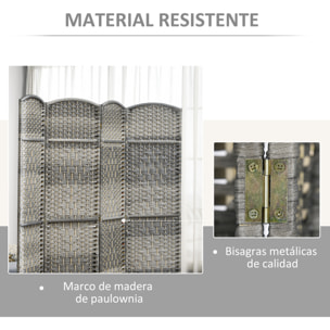 Biombo Plegable de 3 Paneles 135x180 cm Biombo Separador de Ambientes Pantalla de Privacidad de Polipropileno para Oficina Dormitorio Gris Mixto