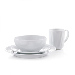 DOURO: Set de 4 assiettes creuses, ø 28 cm, en porcelaine