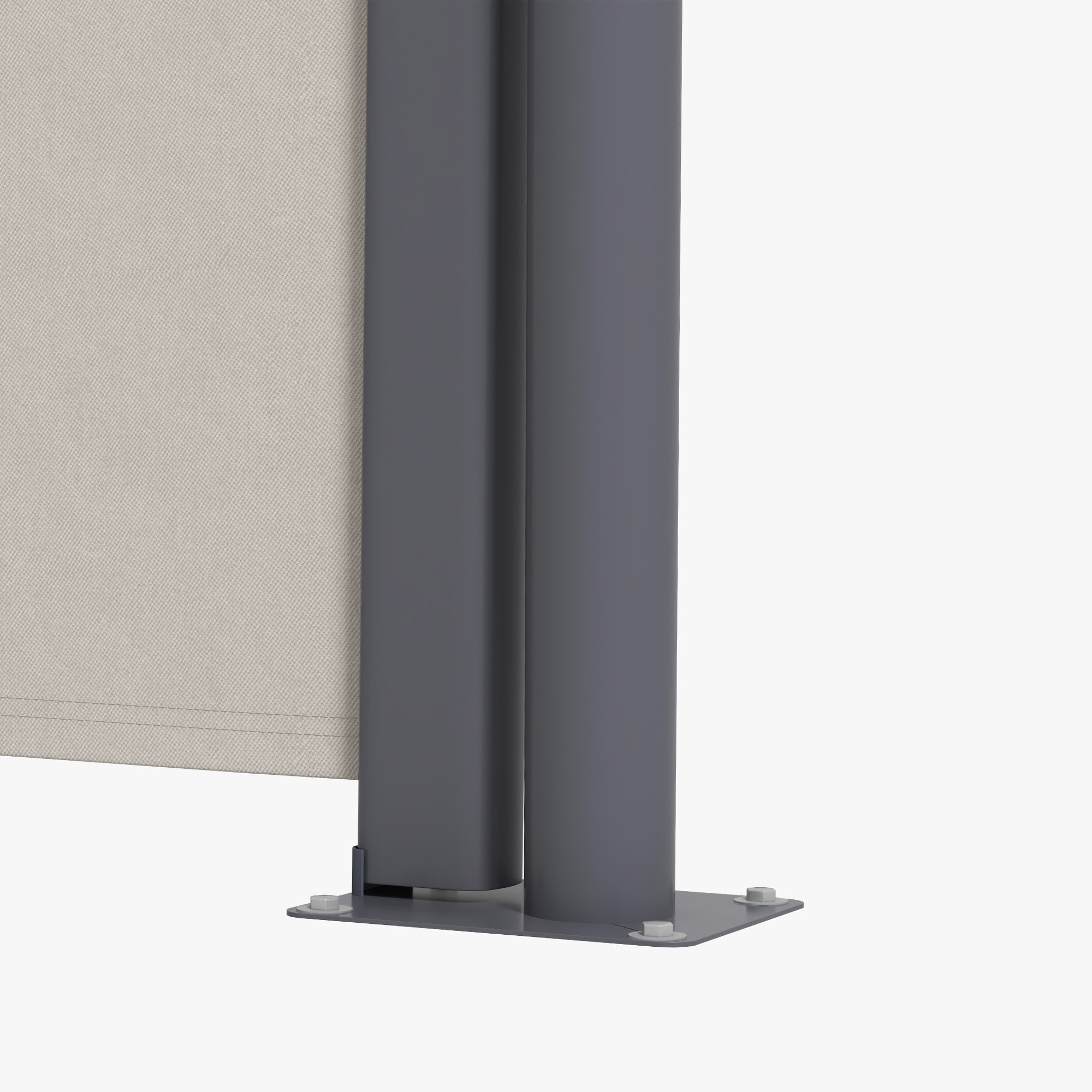 Store latéral brise-vue paravent rétractable dim. 3L x 1H m gris clair