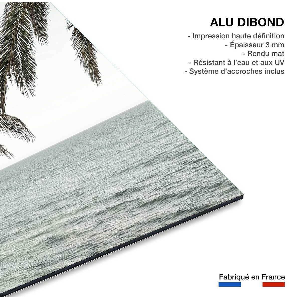 Tableau plage tropicale secrète Tableau alu Dibond