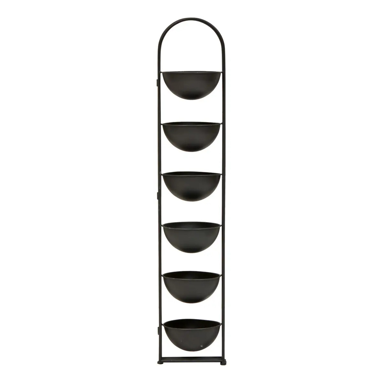 Porte-plante Reso 6 Places en Acier 38x42x124cm Noir