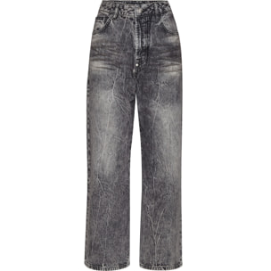 PHILIPP PLEIN Pantaloni in denim vestibilità loose ICONIC PLEIN