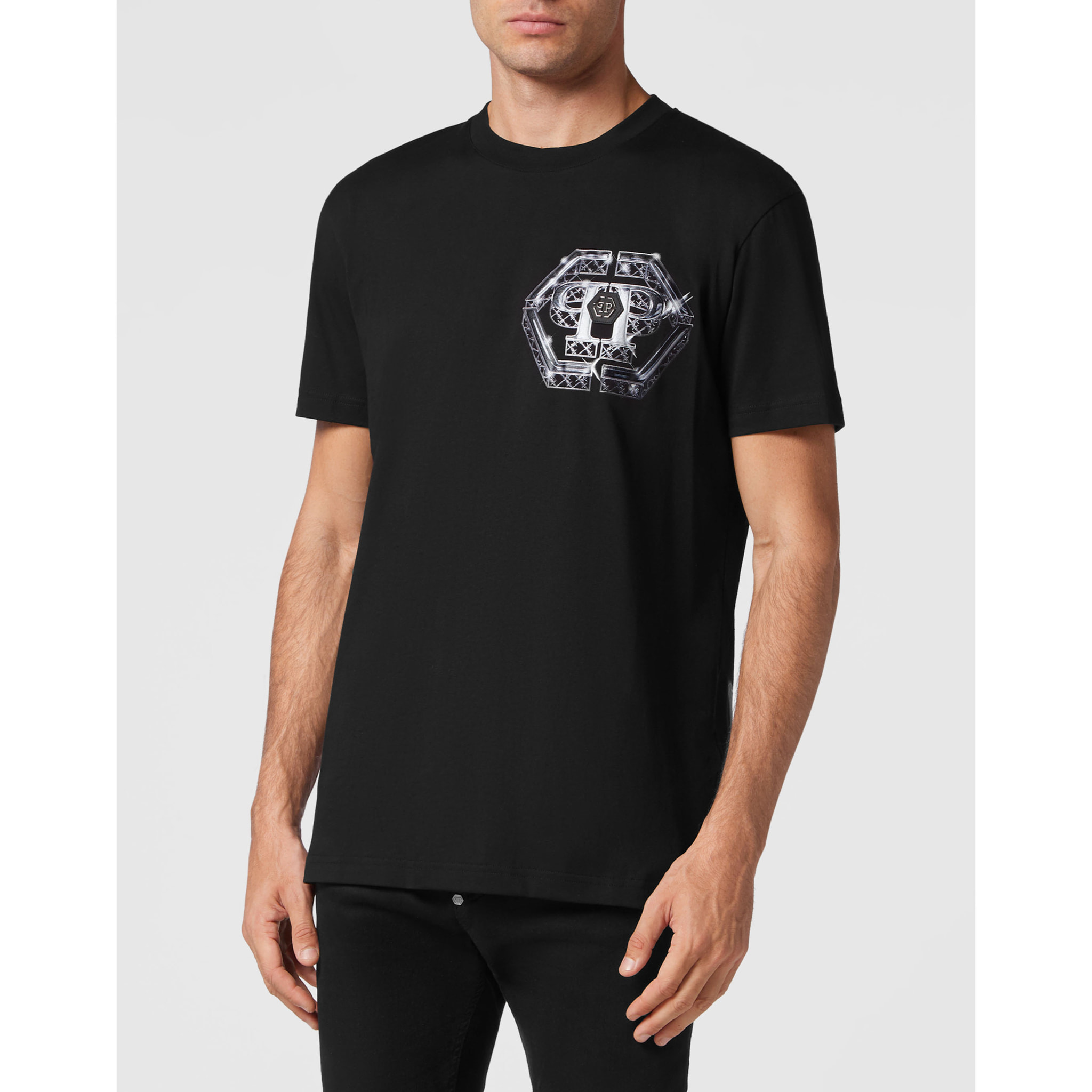 PHILIPP PLEIN T-Shirt Round Neck SKULL