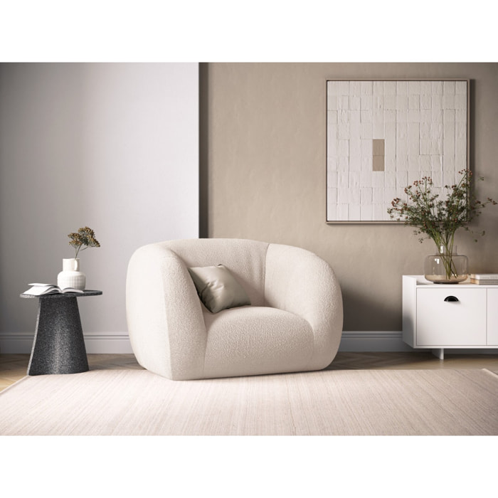 Fauteuil "Essen" en bouclé beige