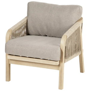 Fauteuil de salon de jardin "Papouasie" en acacia