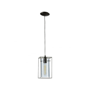 Suspension H.110cm en acier noir - LONCINO 515
