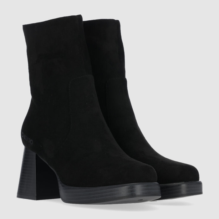 Botines de Tejido - Negro - Tacón: 9 cm