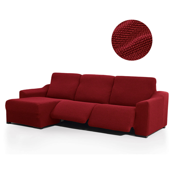Funda para Chaise Longue izquierda (visto de frente ) brazo largo SÚPER ELÁSTICA con RELAX modelo HELENA