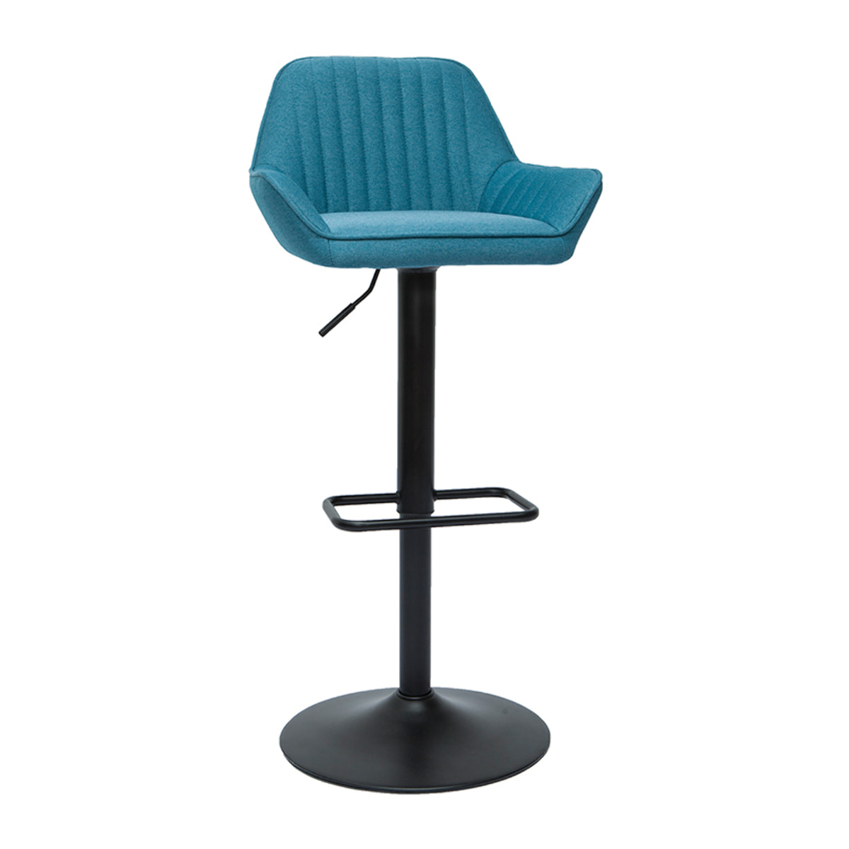 Tabourets de bar réglables design en tissu bleu (lot de 2) RONNIE