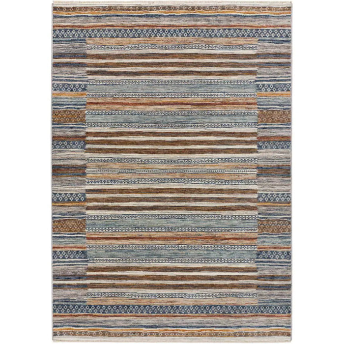 SAMARKAND Alfombra estilo vintage de pelo corto multicolor, varias medidas disponibles