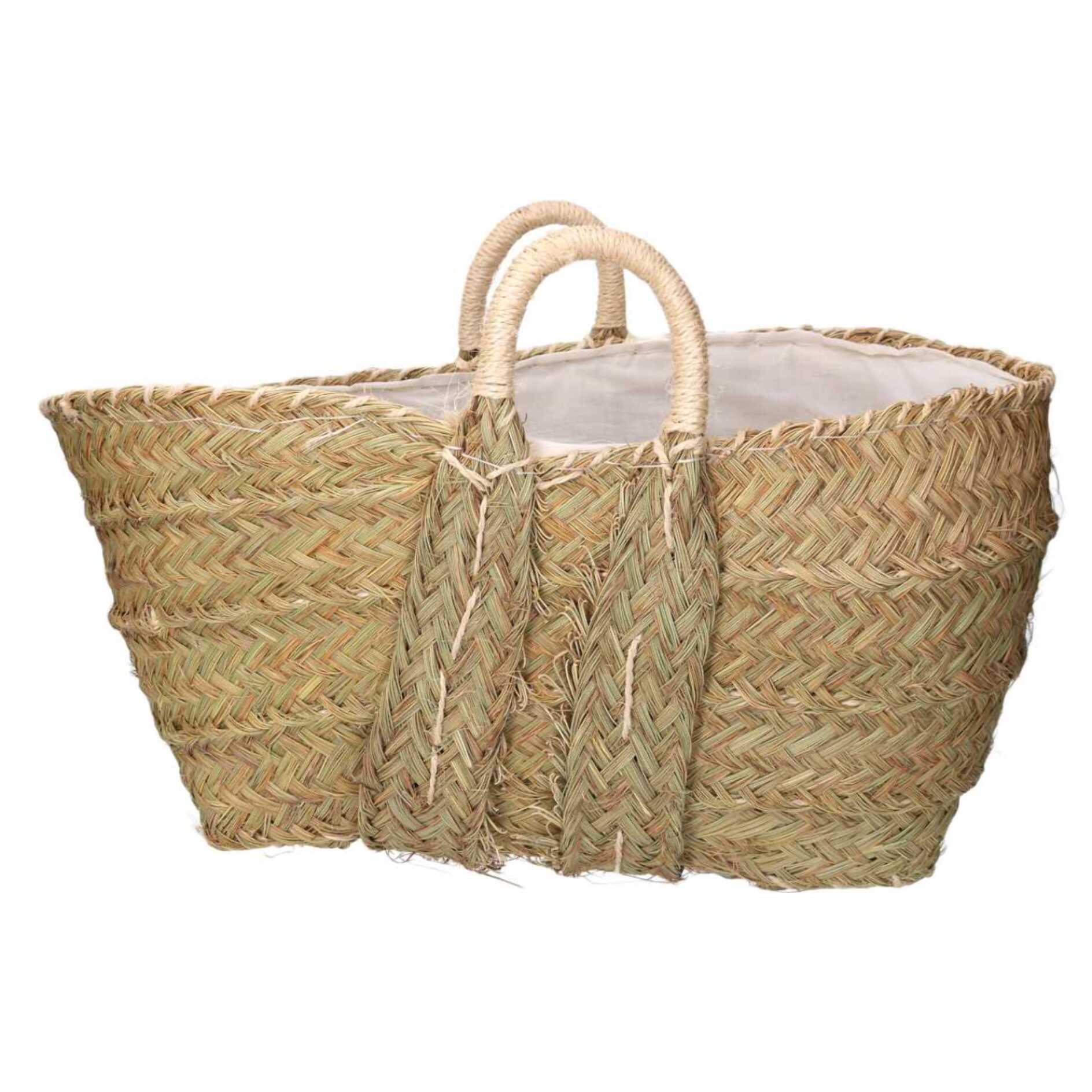 Borsa in paglia naturale cm65x35h25/37