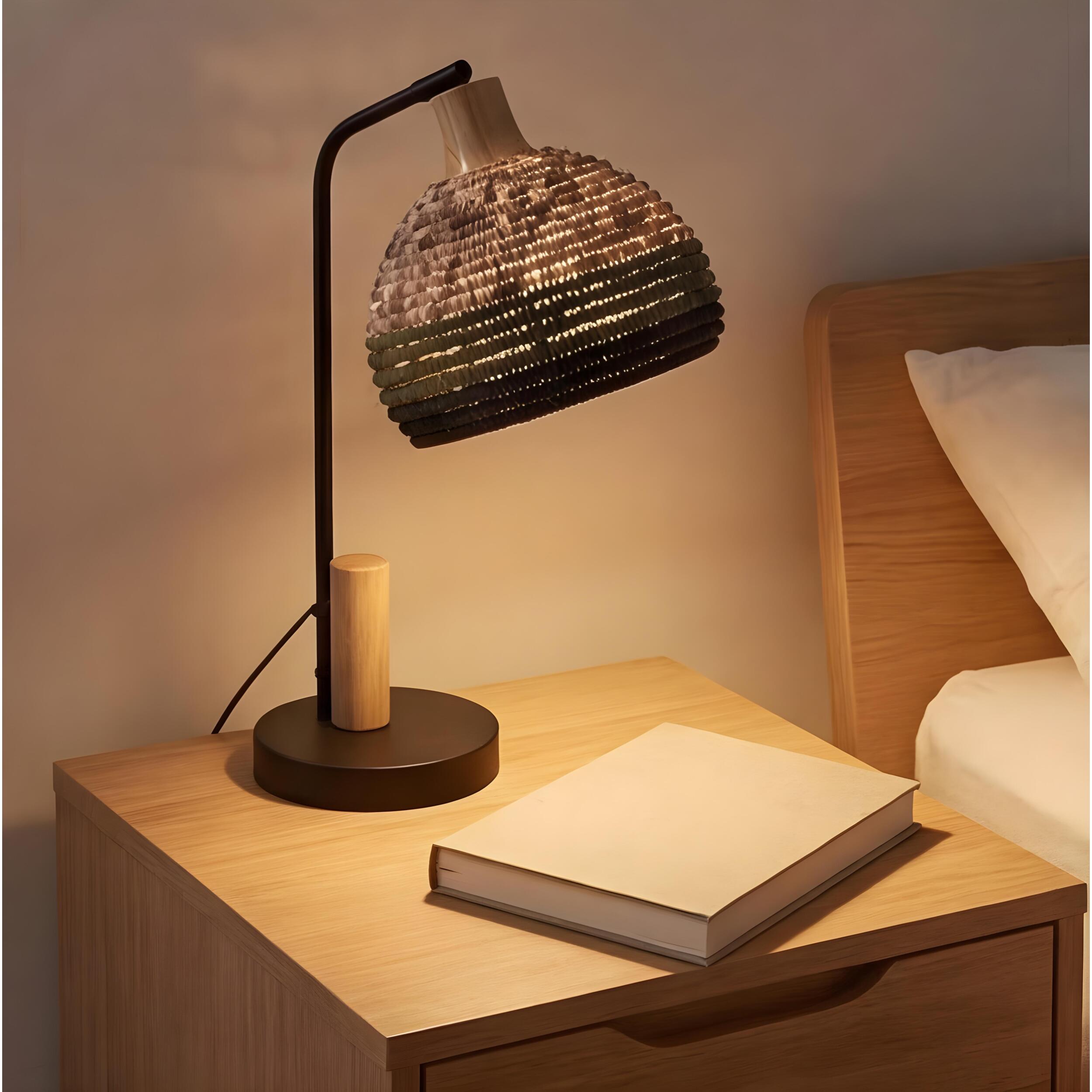 Forlight Korg lampara sobremesa e negro para bombilla  E27