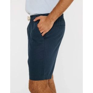 Bermuda Lino Azul Marino - Damu