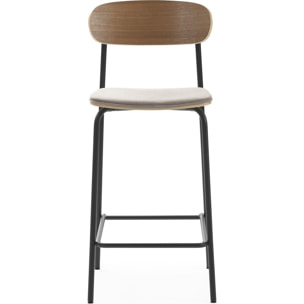 Lot de 2 tabourets de bar en tissu - SVALA