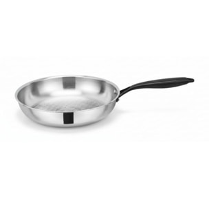 Poêle 28 cm acier inoxydable Triply Arthur Martin AM3523