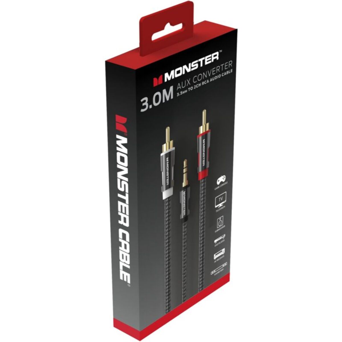 Câble Jack MONSTERCABLE 3.5MM/2 RCA 3M