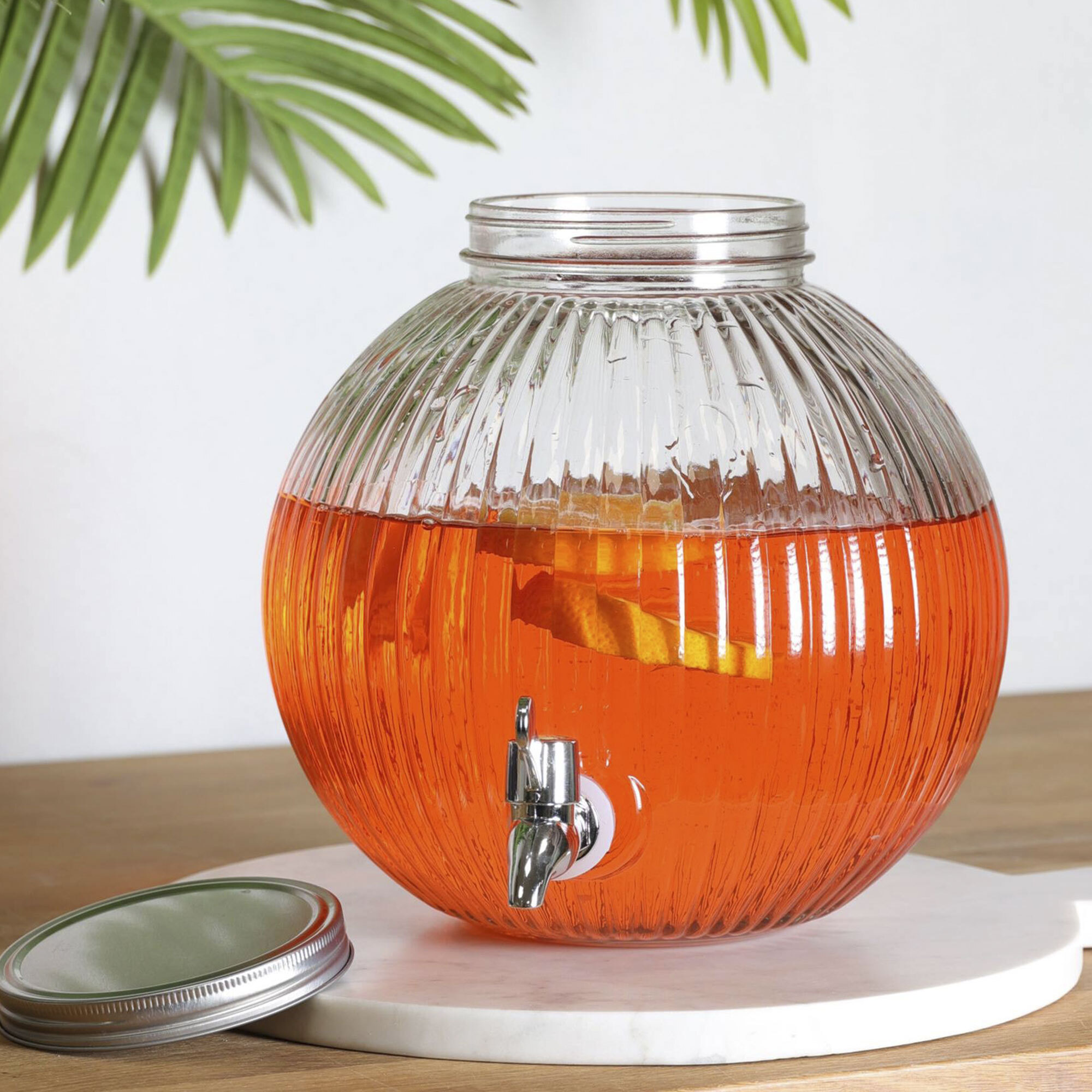 Well home dispensador de bebida en vidrio de 5,5l