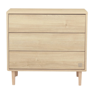 Commode 3 tiroirs pieds bois