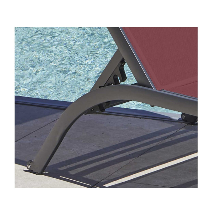 Transat de jardin en aluminium - bleu canard - MALTA