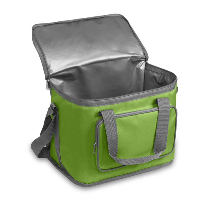 Cooler portatile Kardil. Alta resistenza, interno in PEVA privo di BPA. Maniglie in nylon rinforzate e cintura regolabile