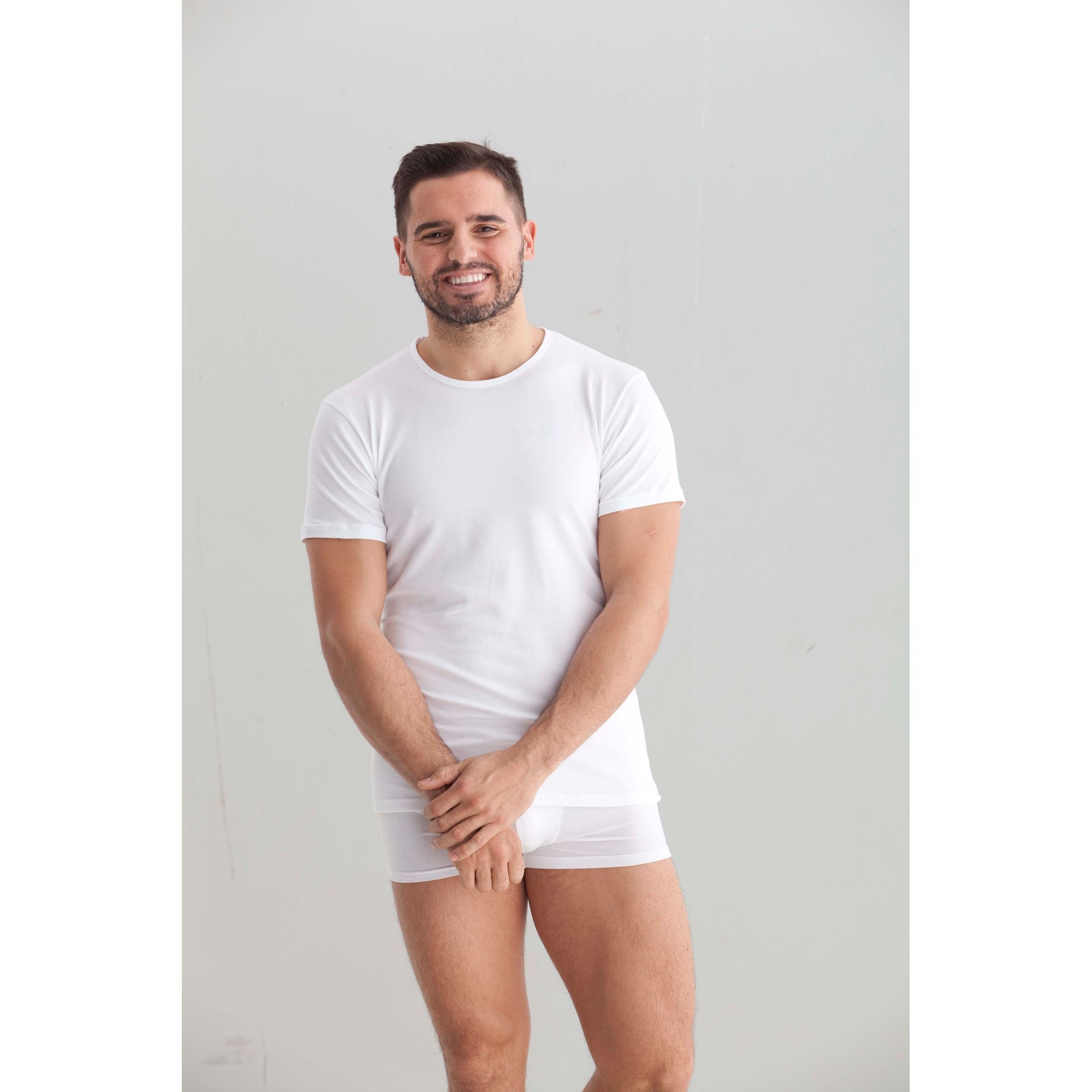 Camiseta Cro Cuello Redondo M/C Lycra Blanco Talla 44