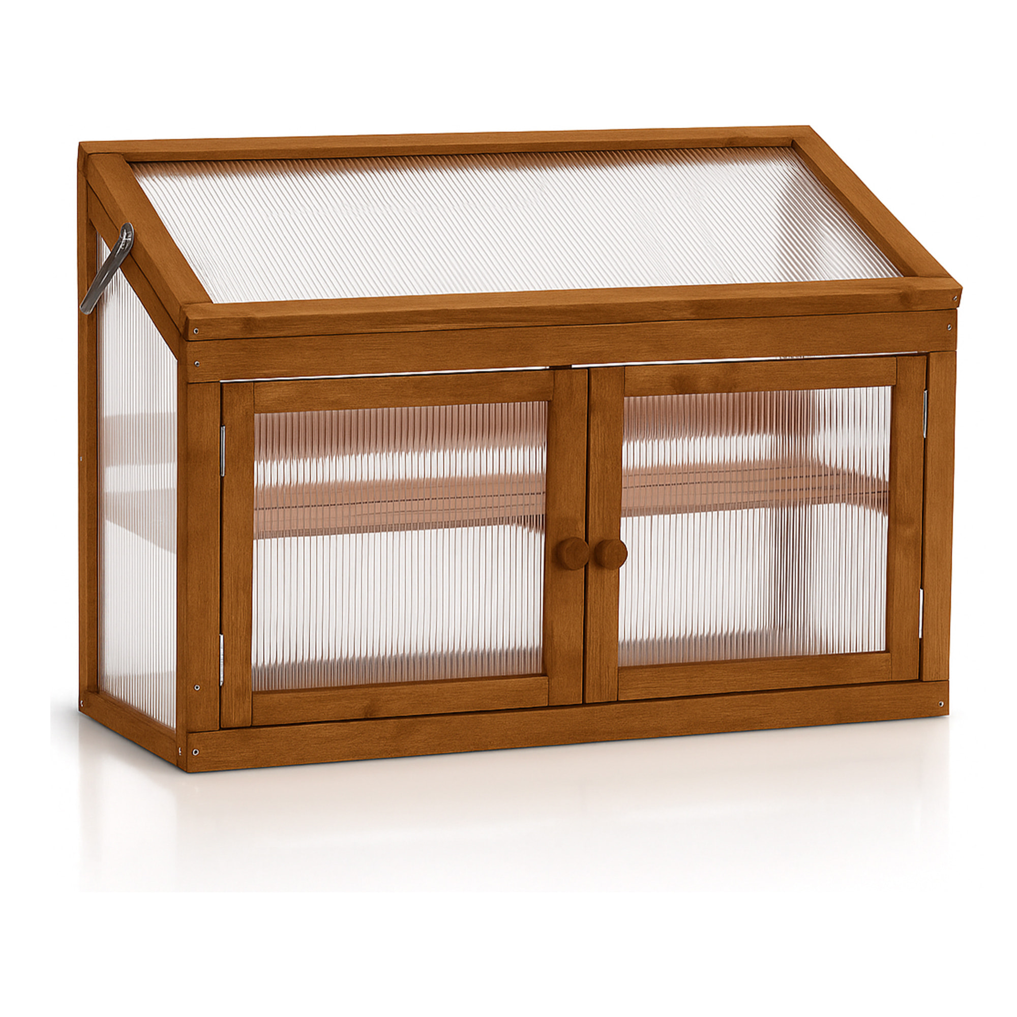 Kinto - Mini Serra 90x70x37 cm per Interno ed Esterno Porta Piante in Legno di Abete e Policarbonato