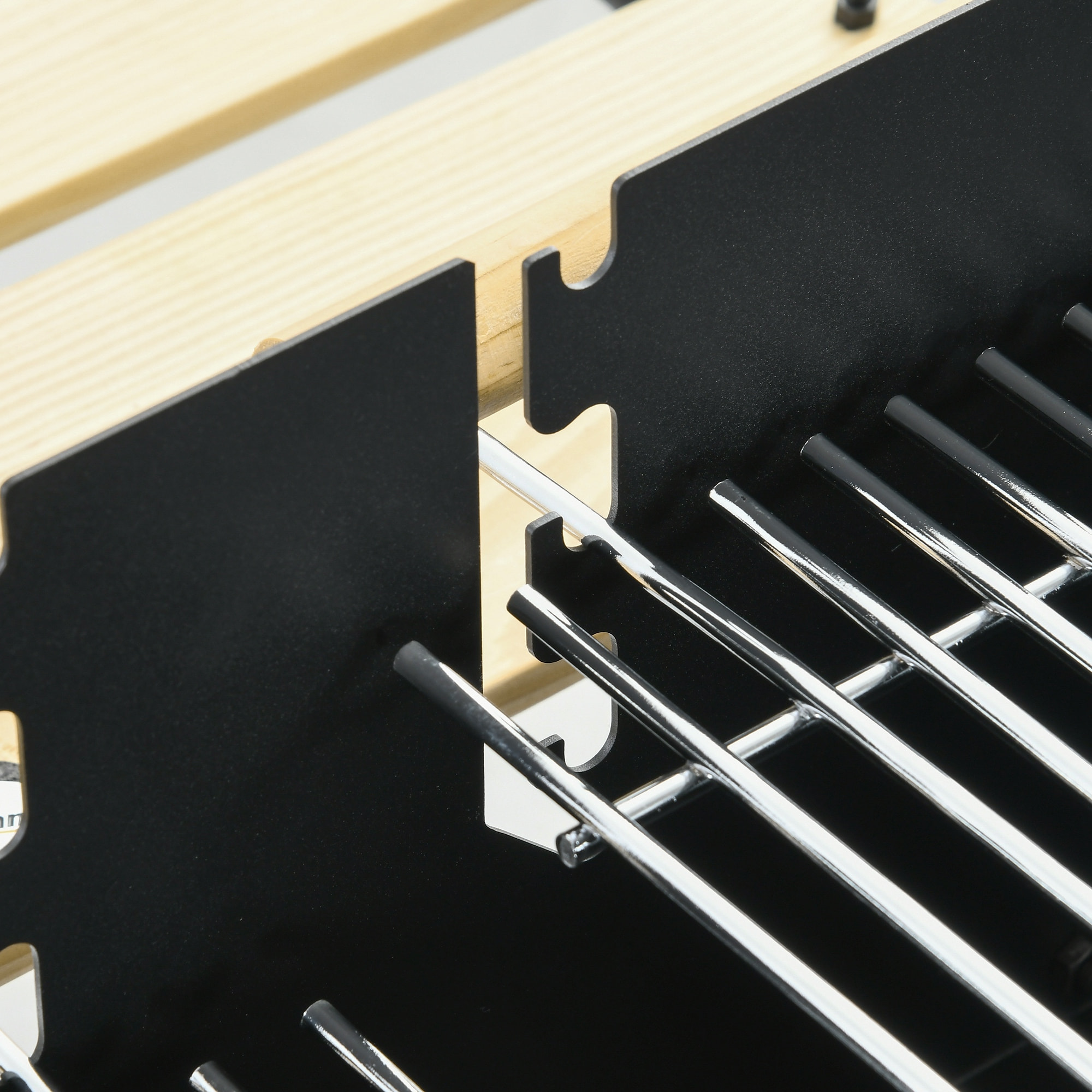 Barbacoa de Carbón, Barbacoa Portátil, 113x53,5x82,5 cm, con 2 Parrillas Alturas Ajustables, Mesa Lateral, Estante y Ruedas, para Jardín o Fiesta al Aire Libre, Negro