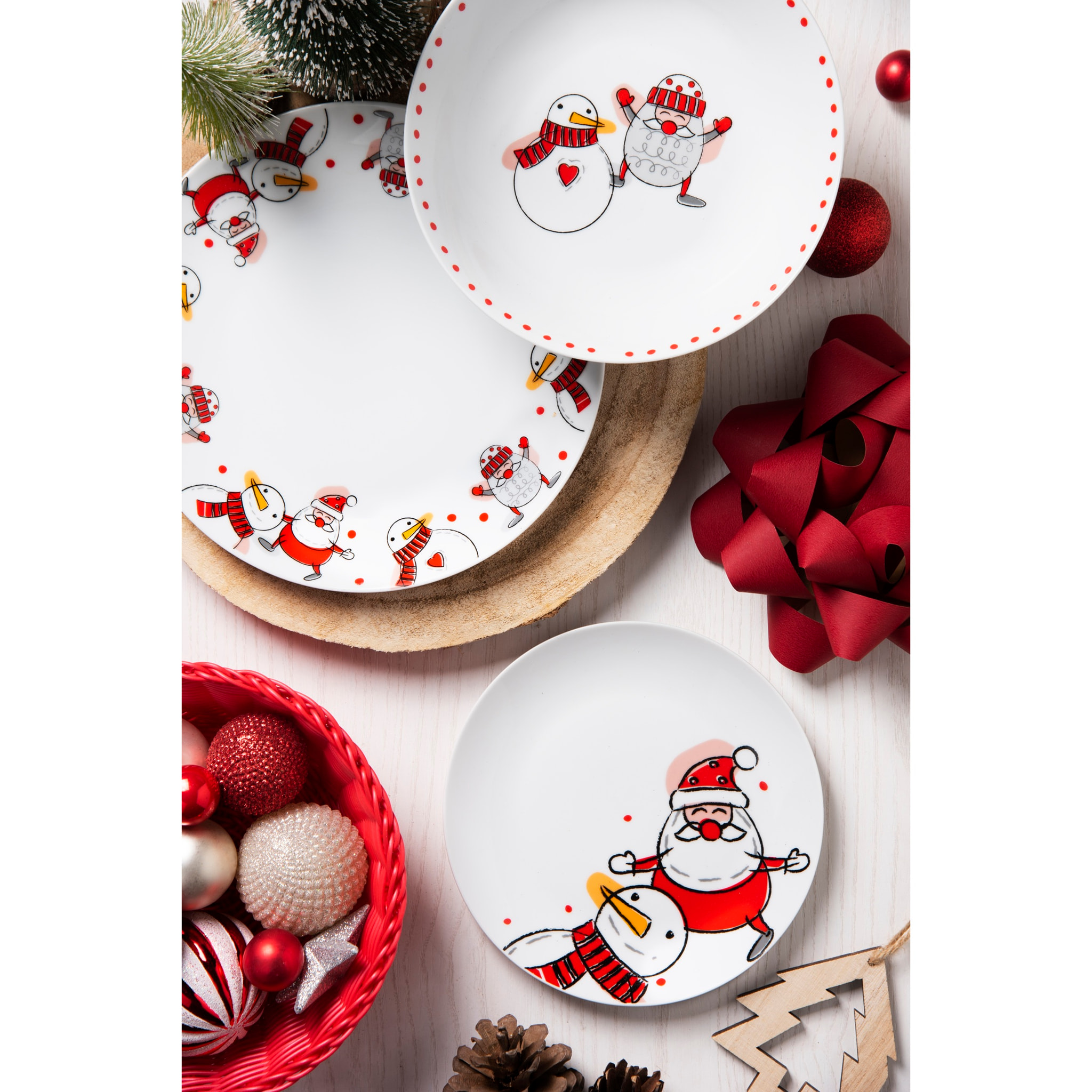 Servizio piatti 18 pezzi Excelsa - Snowman, porcellana bianca