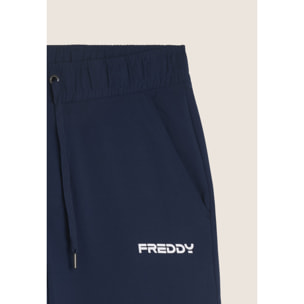 Pantaloni sportivi a gamba dritta in jersey stretch