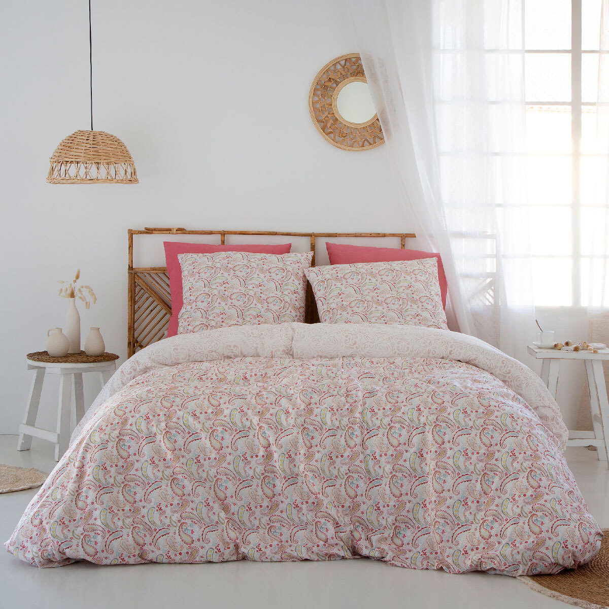 2 Taies d'oreiller encoton 65x65 cm HARMONIE B