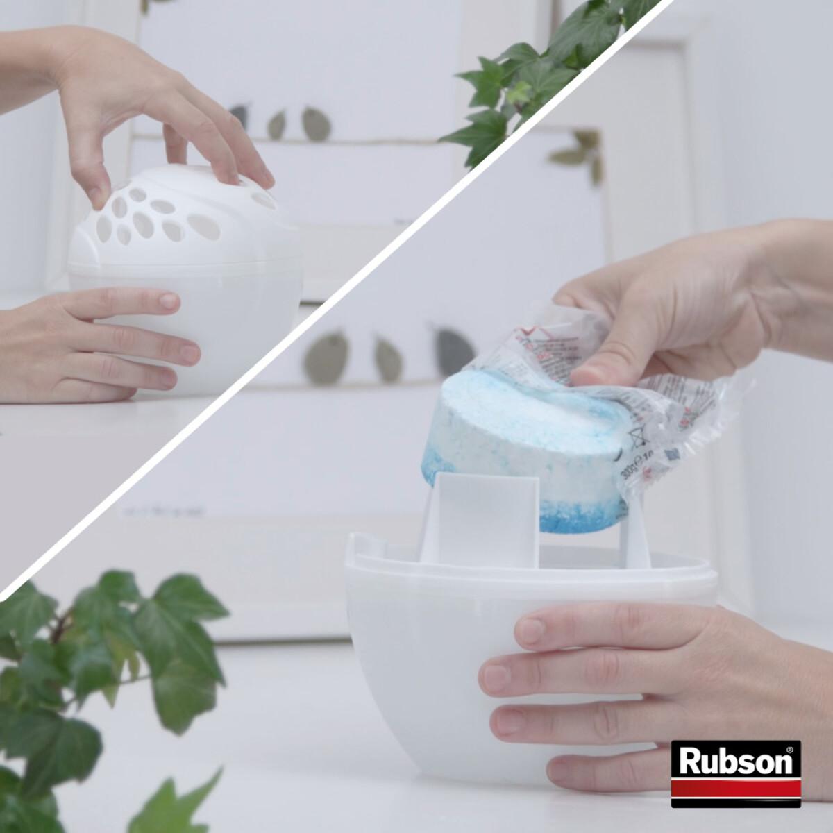 RUBSON - Absorbeur d'Humidité Sensation Pure (inclus 1 recharge) et 2 recharges universelles pour absorbeur d'humidité.